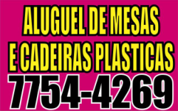 ALUGUEL DE MESAS E CADEIRAS PLASTICAS EM ITAGUAI 21 88026747